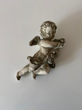 Vintage Plaster Cast Cherub Angel Napcoware Olympia Ceramic Baroque Rococo 90s